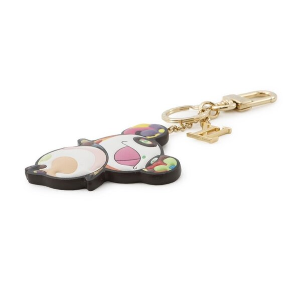 LOUIS VUITTON LV × TM Keychain Super Flat Metal/CowhideLeather Multicolor M - Picture 10 of 11
